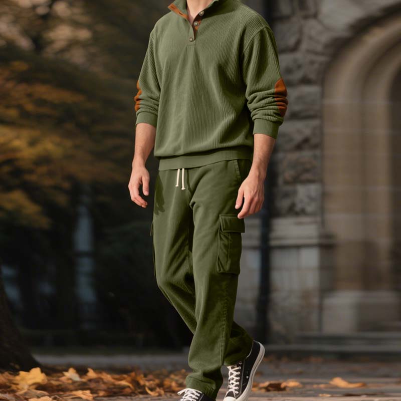 👕👖 Conjunto de 2 Piezas: Jersey y Pantalones Cargo de Moda para Hombre – Estilo, Comodidad y Funcionalidad en un Solo Look 🌟💥
