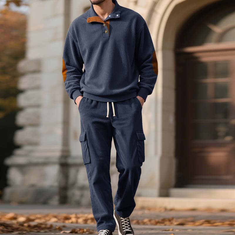 👕👖 Conjunto de 2 Piezas: Jersey y Pantalones Cargo de Moda para Hombre – Estilo, Comodidad y Funcionalidad en un Solo Look 🌟💥