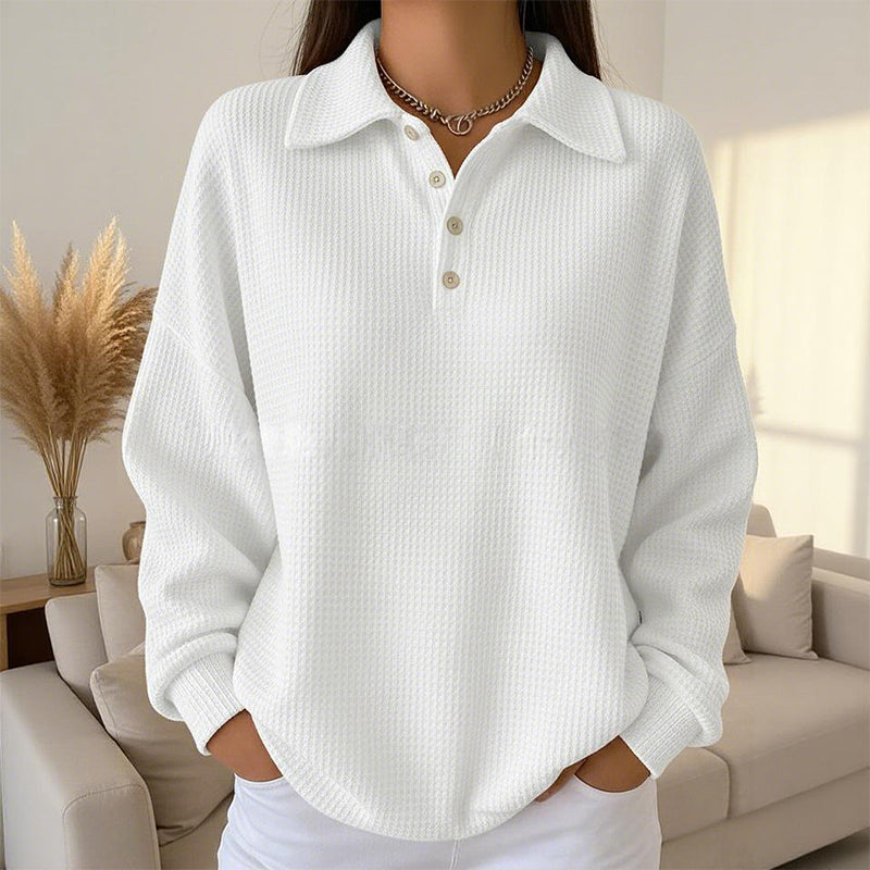 ✨ Blusa Casual con Cuello y Botones – Estilo Fresco y Cómodo para el Día a Día 🌸👚