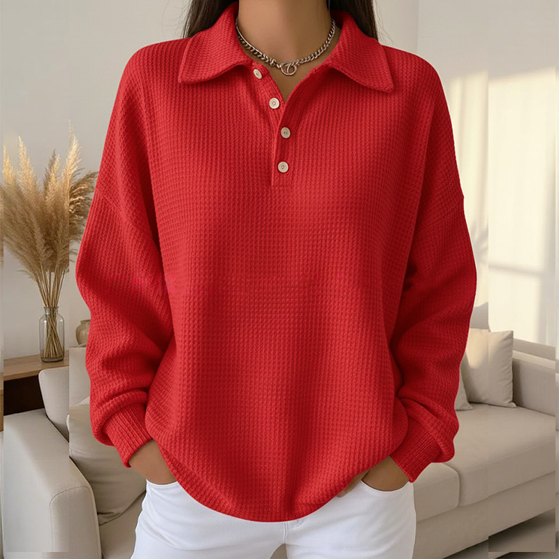 ✨ Blusa Casual con Cuello y Botones – Estilo Fresco y Cómodo para el Día a Día 🌸👚