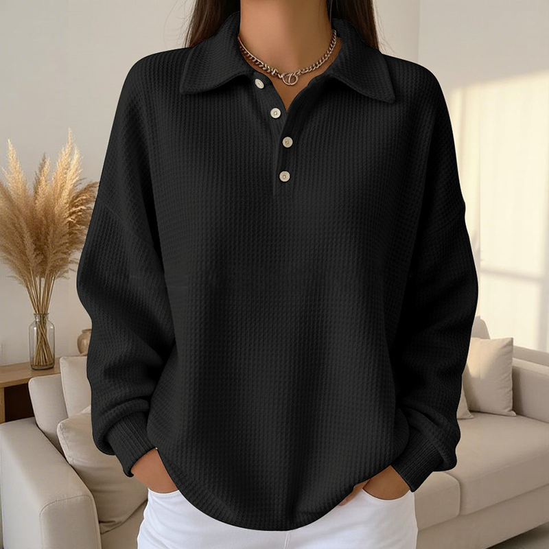 ✨ Blusa Casual con Cuello y Botones – Estilo Fresco y Cómodo para el Día a Día 🌸👚
