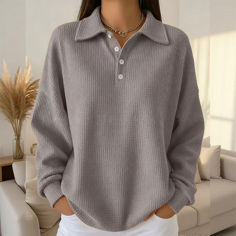 ✨ Blusa Casual con Cuello y Botones – Estilo Fresco y Cómodo para el Día a Día 🌸👚
