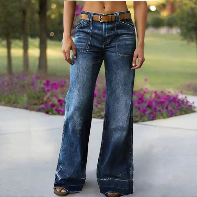 👖✨ Vaqueros Retro para Mujer con Bolsillos – Estilo Clásico, Cómodos y Perfectos para el Día a Día 💃🌟