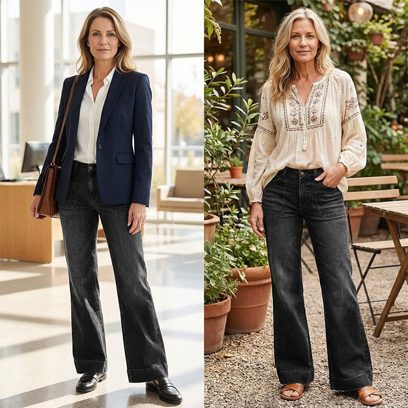 👖✨ Vaqueros Retro para Mujer con Bolsillos – Estilo Clásico, Cómodos y Perfectos para el Día a Día 💃🌟