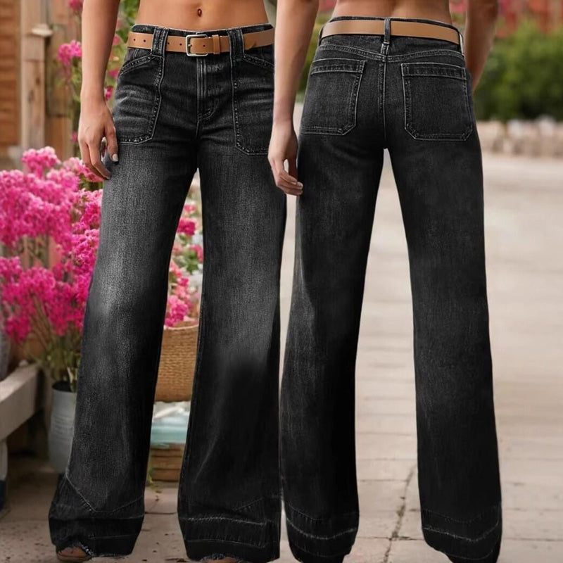 👖✨ Vaqueros Retro para Mujer con Bolsillos – Estilo Clásico, Cómodos y Perfectos para el Día a Día 💃🌟