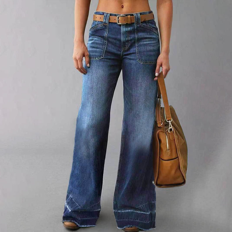 👖✨ Vaqueros Retro para Mujer con Bolsillos – Estilo Clásico, Cómodos y Perfectos para el Día a Día 💃🌟