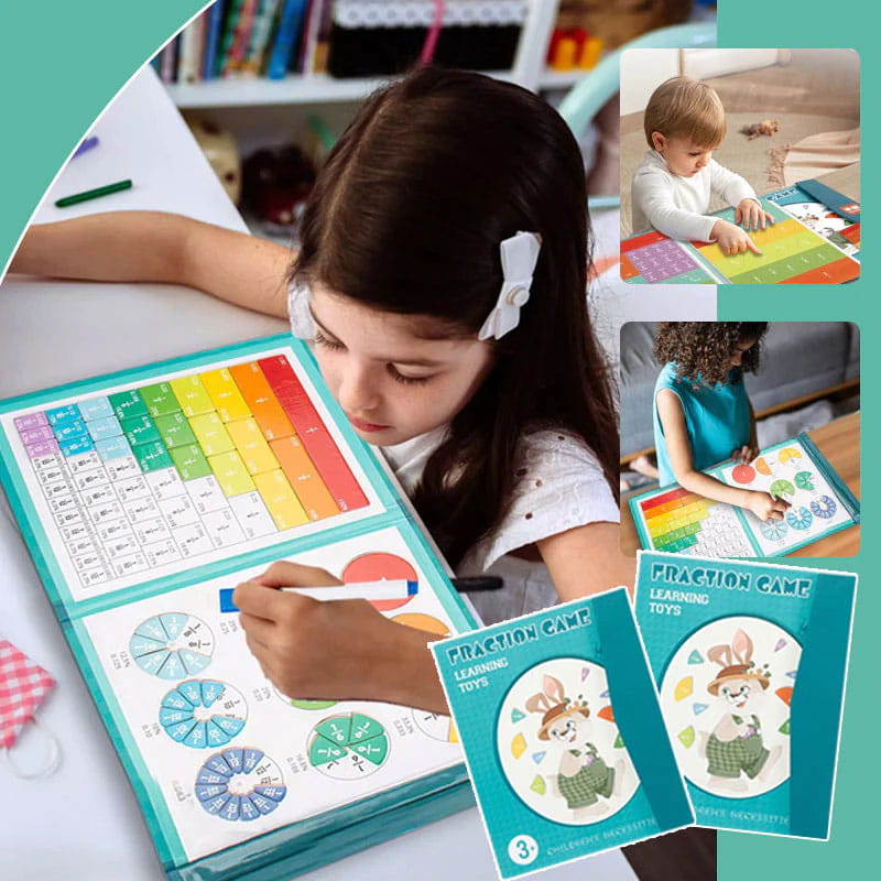 🧠🧲 Tablero Magnético de Aprendizaje de Fracciones para Niños – Aprende Matemáticas Jugando, Visual y Divertido 📐✨