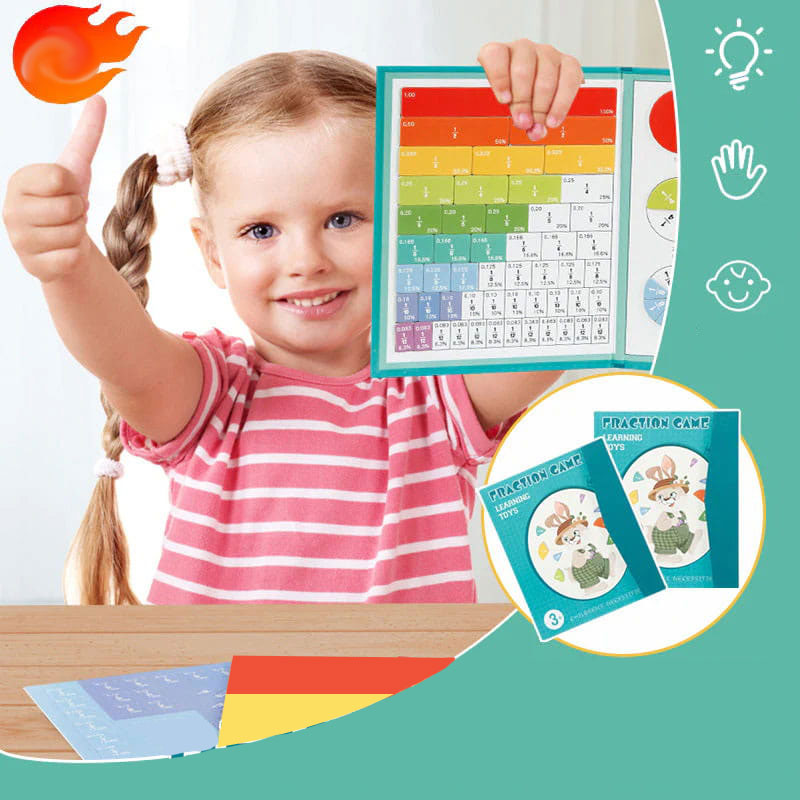 🧠🧲 Tablero Magnético de Aprendizaje de Fracciones para Niños – Aprende Matemáticas Jugando, Visual y Divertido 📐✨