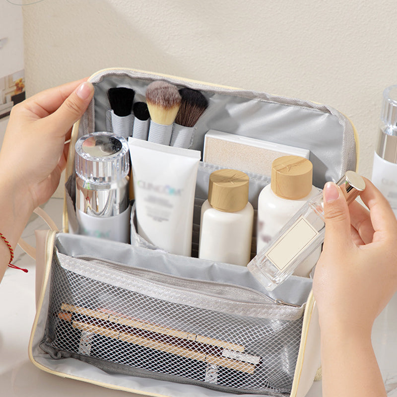 💄✨ Elegante Bolsa de Cosméticos con Compartimentos – Práctica y Estilosa para Llevar Todo lo Necesario en la Mano 👜🌟