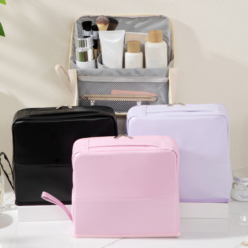💄✨ Elegante Bolsa de Cosméticos con Compartimentos – Práctica y Estilosa para Llevar Todo lo Necesario en la Mano 👜🌟