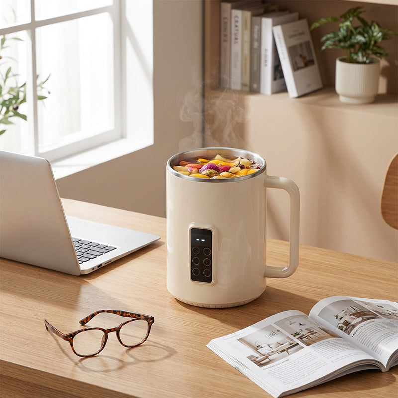 🔥🍲 Hervidor Eléctrico Portátil Multifunción – Antiadherente, Seguro y con Conectividad 4-En-1 para Cocinar en Cualquier Lugar 🔌✨