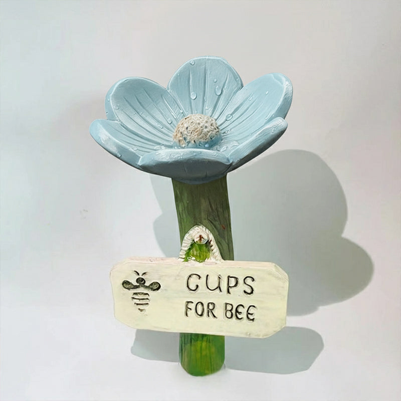 🌿🌸 Bebedero de abejas de cerámica con forma de flor💦🐝Práctico dispensador de agua para abejas, resistente a la intemperie y sostenible: ¡respetuoso con los insectos!