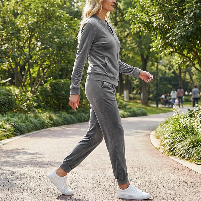 🔥👟 Conjunto de Estar por Casa para Mujer con Sudadera con Capucha y Pantalones Deportivos de Cremallera Completa – Máxima Comodidad y Estilo Casual para tu Día a Día ✨💖