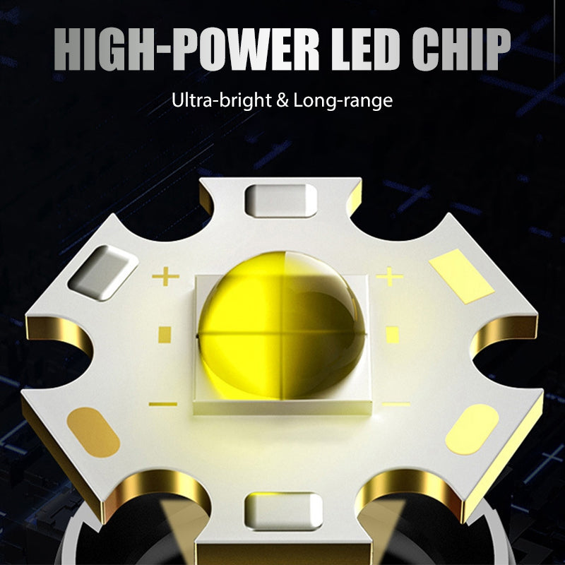 📢 Linterna LED P50 Recargable con Zoom Ajustable – Potente y Compacta para Todo Tipo de Necesidades ✨🔦