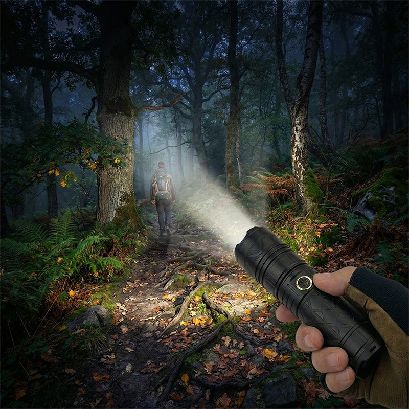 📢 Linterna LED P50 Recargable con Zoom Ajustable – Potente y Compacta para Todo Tipo de Necesidades ✨🔦