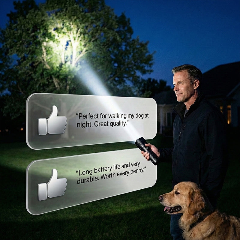 📢 Linterna LED P50 Recargable con Zoom Ajustable – Potente y Compacta para Todo Tipo de Necesidades ✨🔦
