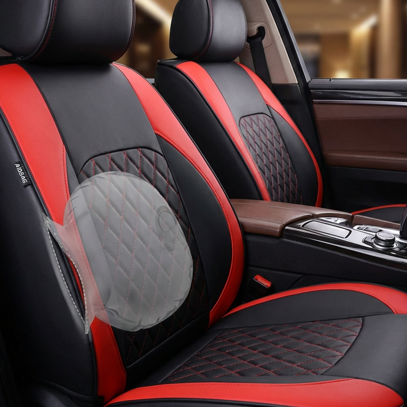 🚗 Funda de Asiento de Auto de Cuero Matelassé de Lujo – 9 Piezas, Universal  ✅🖤