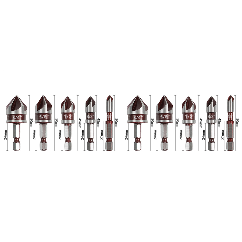 🔨✨ Set de Broca Avellanada de 5 o 3 Piezas para Carpintería – Precisión y Resistencia para Todos tus Proyectos de Madera 🪚💪