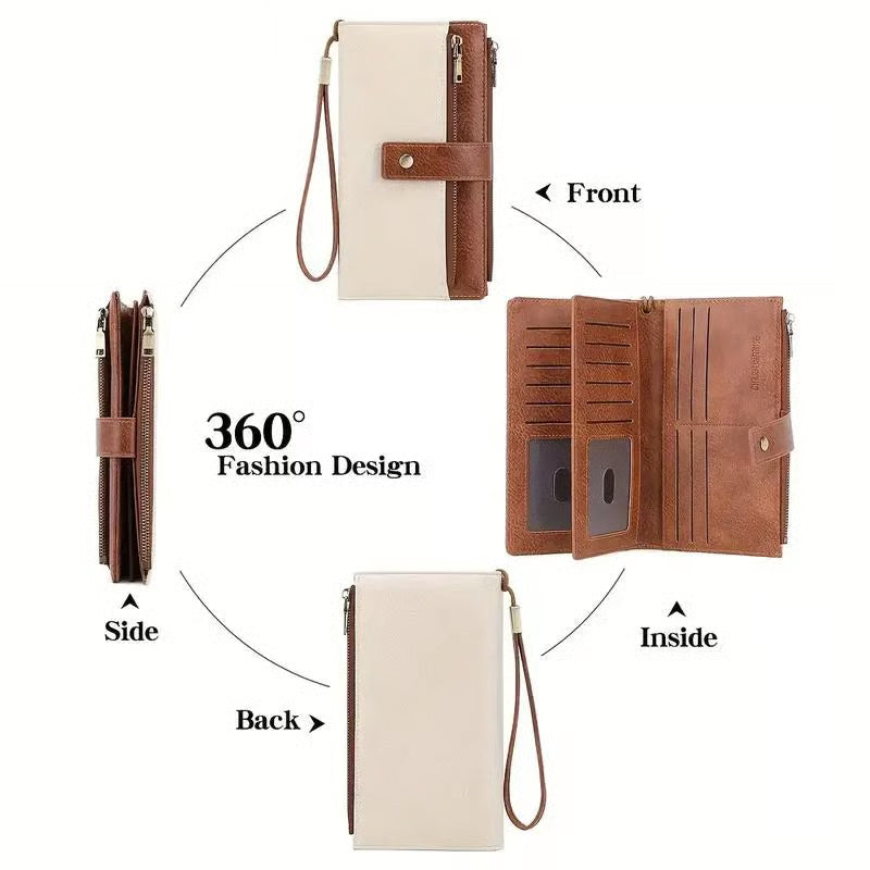 👛 Cartera Triple con Bloqueo RFID – Estilo Retro y Seguridad para tu Día a Día 💼✨