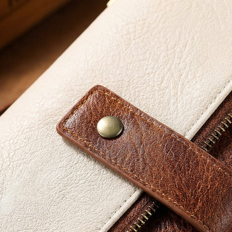 👛 Cartera Triple con Bloqueo RFID – Estilo Retro y Seguridad para tu Día a Día 💼✨