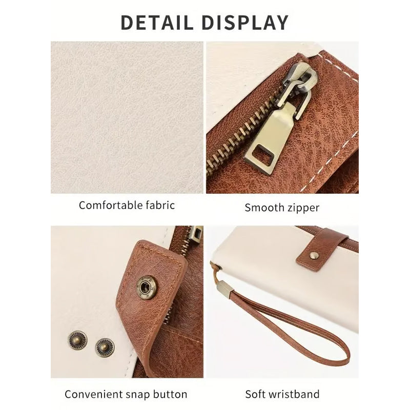 👛 Cartera Triple con Bloqueo RFID – Estilo Retro y Seguridad para tu Día a Día 💼✨