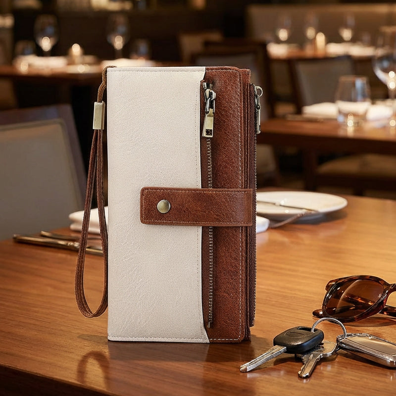 👛 Cartera Triple con Bloqueo RFID – Estilo Retro y Seguridad para tu Día a Día 💼✨