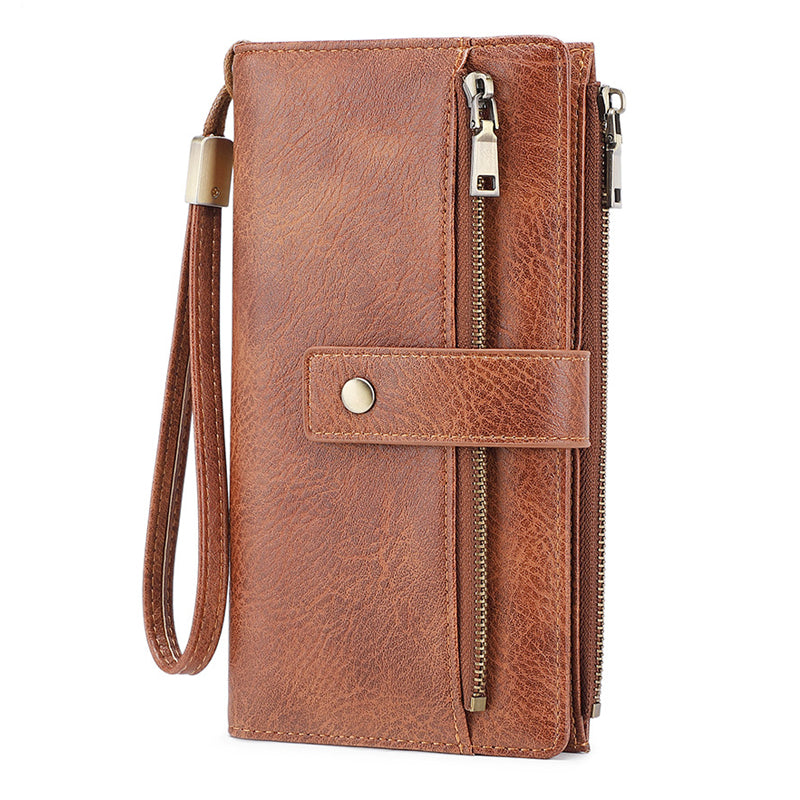 👛 Cartera Triple con Bloqueo RFID – Estilo Retro y Seguridad para tu Día a Día 💼✨