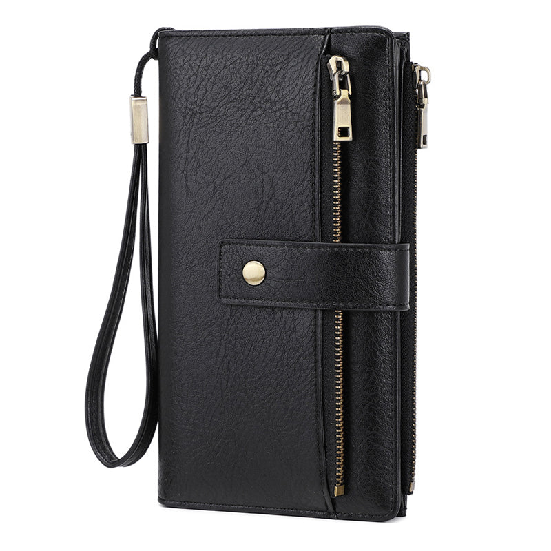 👛 Cartera Triple con Bloqueo RFID – Estilo Retro y Seguridad para tu Día a Día 💼✨