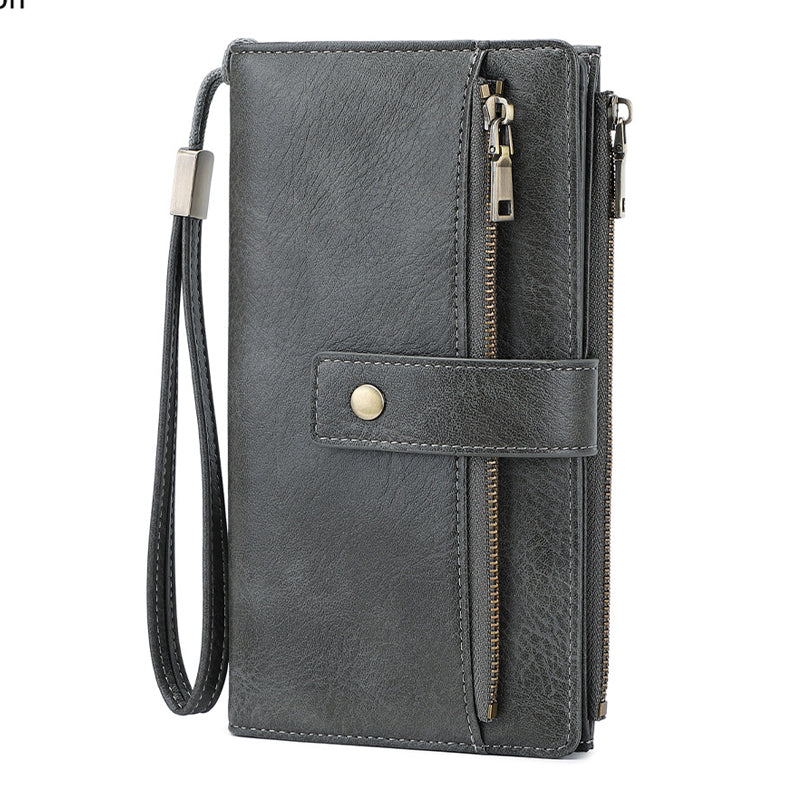 👛 Cartera Triple con Bloqueo RFID – Estilo Retro y Seguridad para tu Día a Día 💼✨