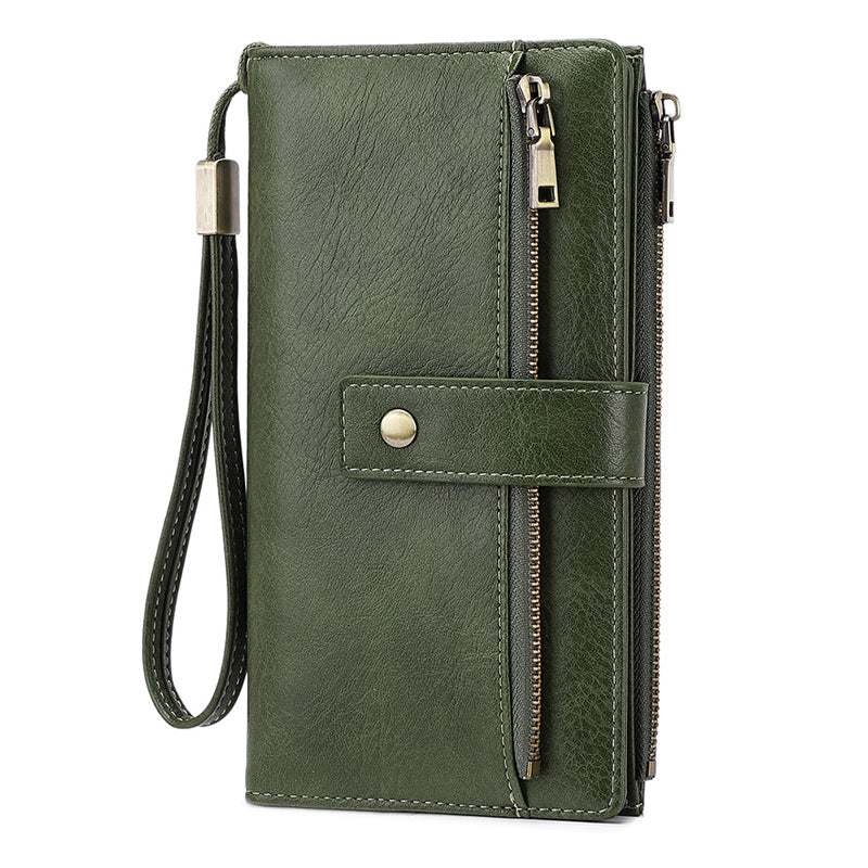 👛 Cartera Triple con Bloqueo RFID – Estilo Retro y Seguridad para tu Día a Día 💼✨