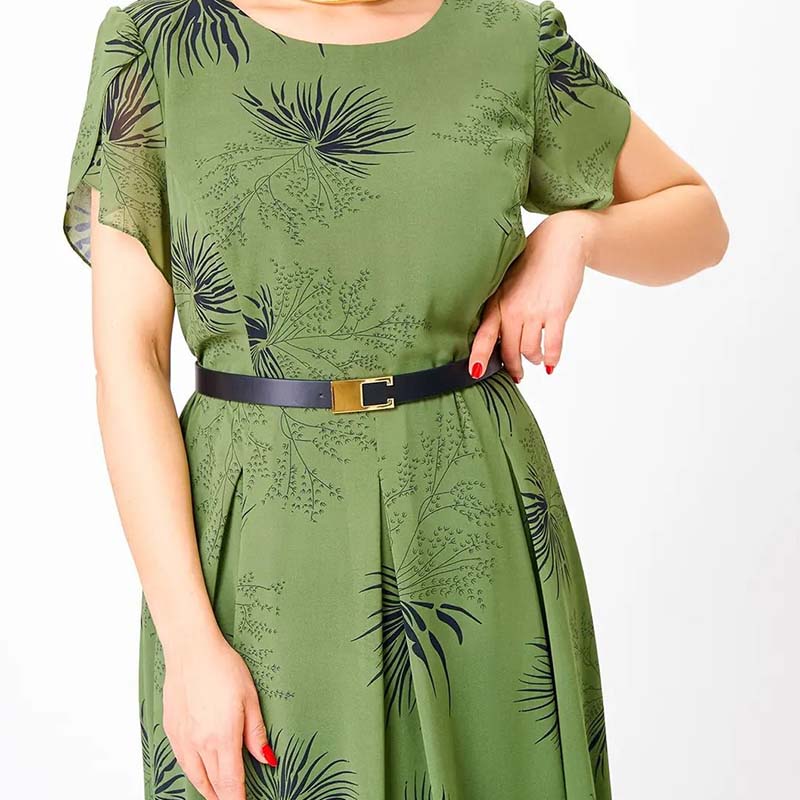 ✨ Vestido midi de corte A con cinturón para mujer: corte favorecedor, elegante y cómodo para cualquier ocasión 👗💖