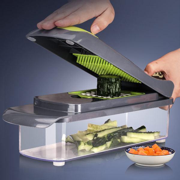 ⏰🔥 ¡50% DE DESCUENTO POR TIEMPO LIMITADO! 🔪 Rebanador Multiusos de Verduras y Frutas – Corte Rápido y Perfecto en Segundos ✨🌽