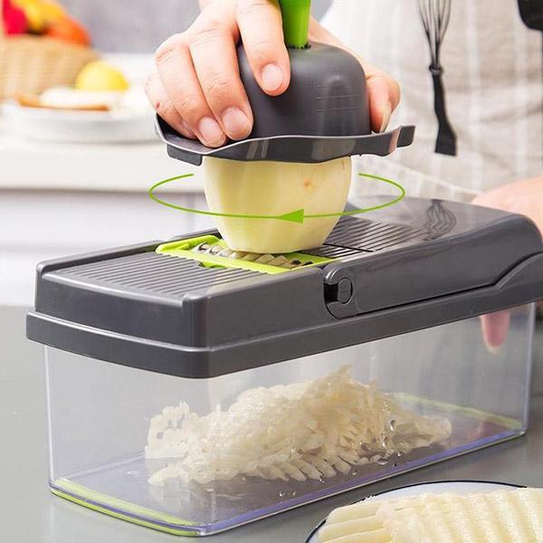 ⏰🔥 ¡50% DE DESCUENTO POR TIEMPO LIMITADO! 🔪 Rebanador Multiusos de Verduras y Frutas – Corte Rápido y Perfecto en Segundos ✨🌽
