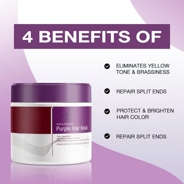 💜✨ ¡OFERTA 50% OFF! Mascarilla Capilar Púrpura Karseell – Neutraliza Tono y Repara el Cabello