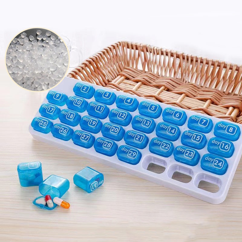💊 Organizador Portátil de Pastillas para 31 Días – Práctico y Compacto para tu Rutina Diaria ✨🗓️