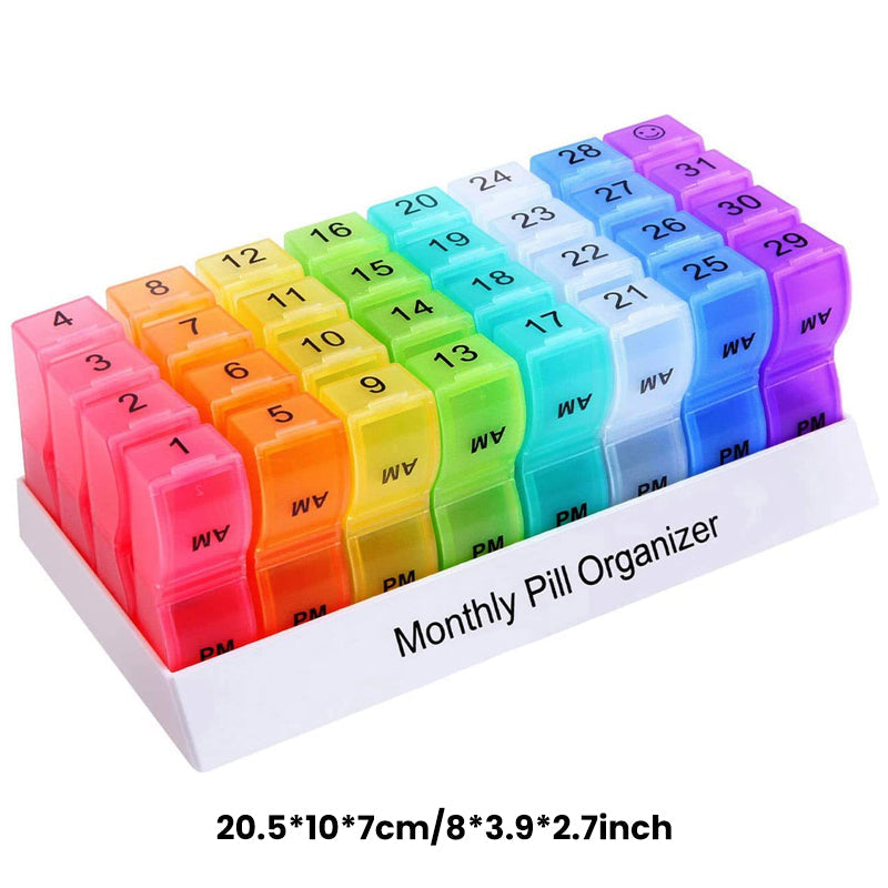 💊 Organizador Portátil de Pastillas para 31 Días – Práctico y Compacto para tu Rutina Diaria ✨🗓️