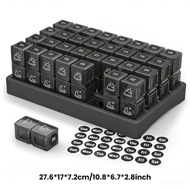 💊 Organizador Portátil de Pastillas para 31 Días – Práctico y Compacto para tu Rutina Diaria ✨🗓️