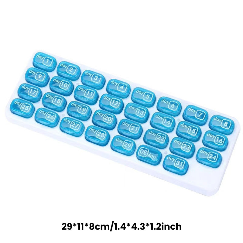 💊 Organizador Portátil de Pastillas para 31 Días – Práctico y Compacto para tu Rutina Diaria ✨🗓️