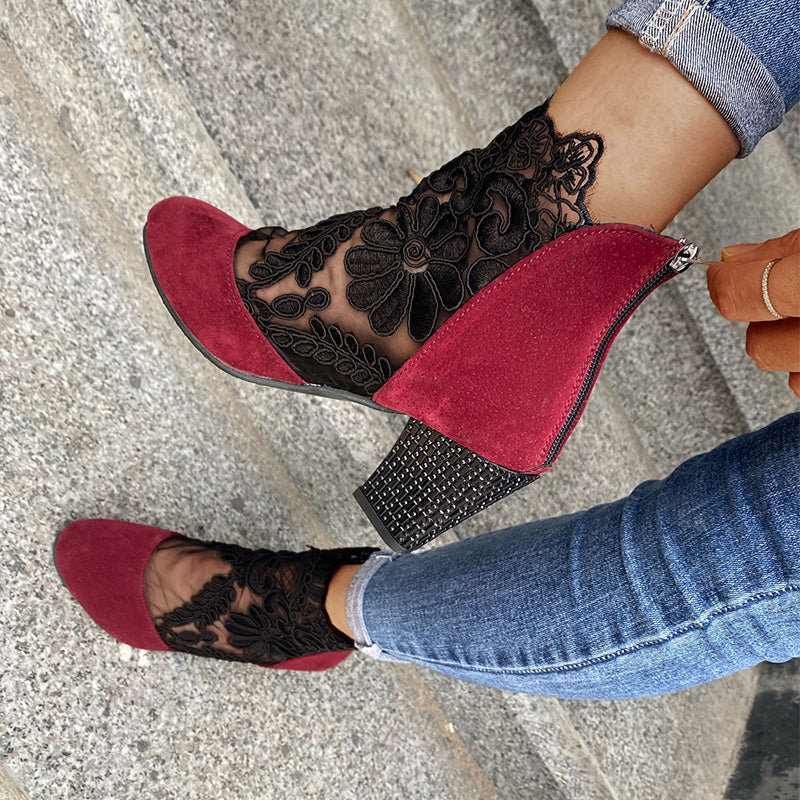 👠 Tacones Altos de Encaje Elegantes para Mujer – Estilo Sofisticado y Cómodo para el Verano 🌸✨