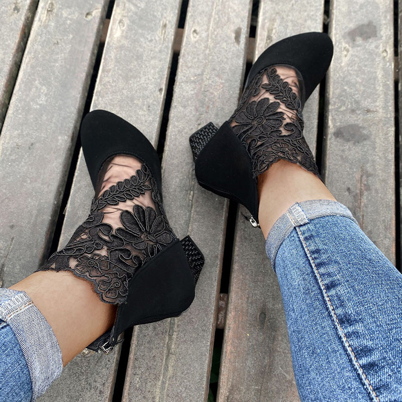 👠 Tacones Altos de Encaje Elegantes para Mujer – Estilo Sofisticado y Cómodo para el Verano 🌸✨
