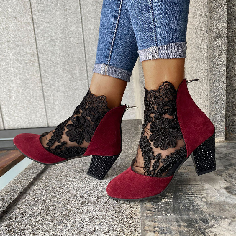 👠 Tacones Altos de Encaje Elegantes para Mujer – Estilo Sofisticado y Cómodo para el Verano 🌸✨