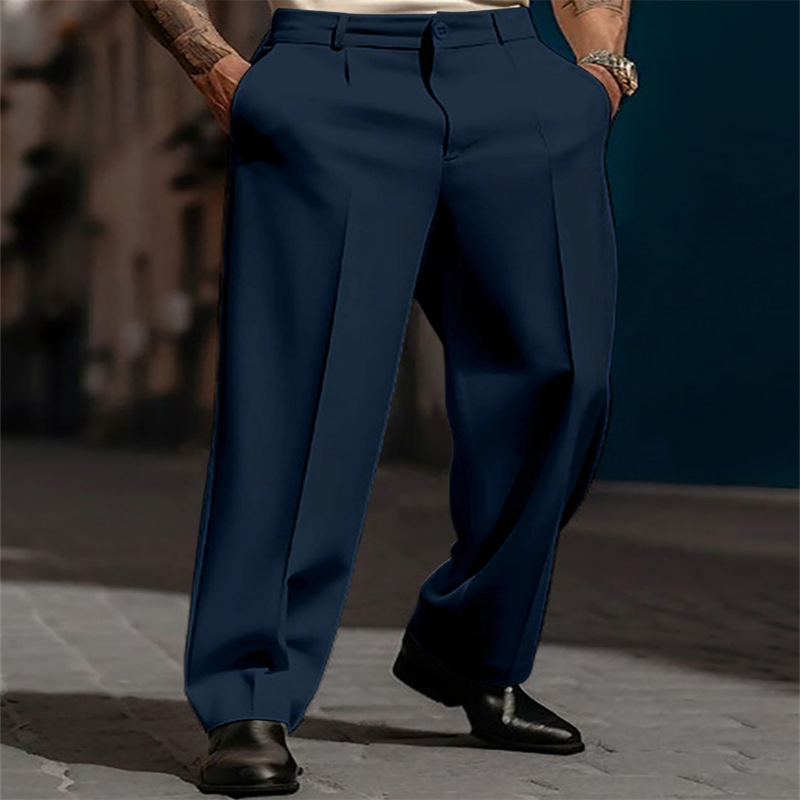 ⏰🔥 ¡50% DE DESCUENTO POR TIEMPO LIMITADO! 👖 Pantalones Casual de Hombre – Pierna Ancha y Plisados, Comodidad y Estilo Todo el Día ✨💪