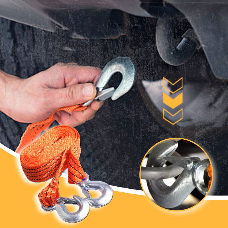 🚗 Correa de Remolque para Automóvil de 13 pies – Con Ganchos y Capacidad de 3 Toneladas 💪🔧