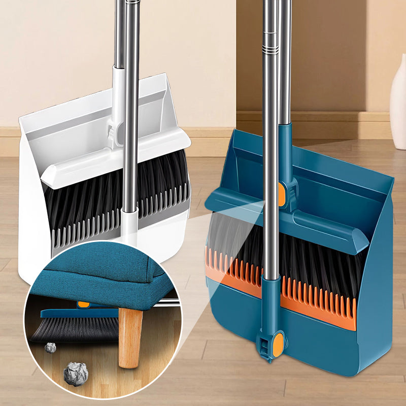 🧹 Juego de Recogedor con Escoba Giratoria de 180° – Limpieza Eficaz y Cómoda en Todos los Rincones ✨🧼