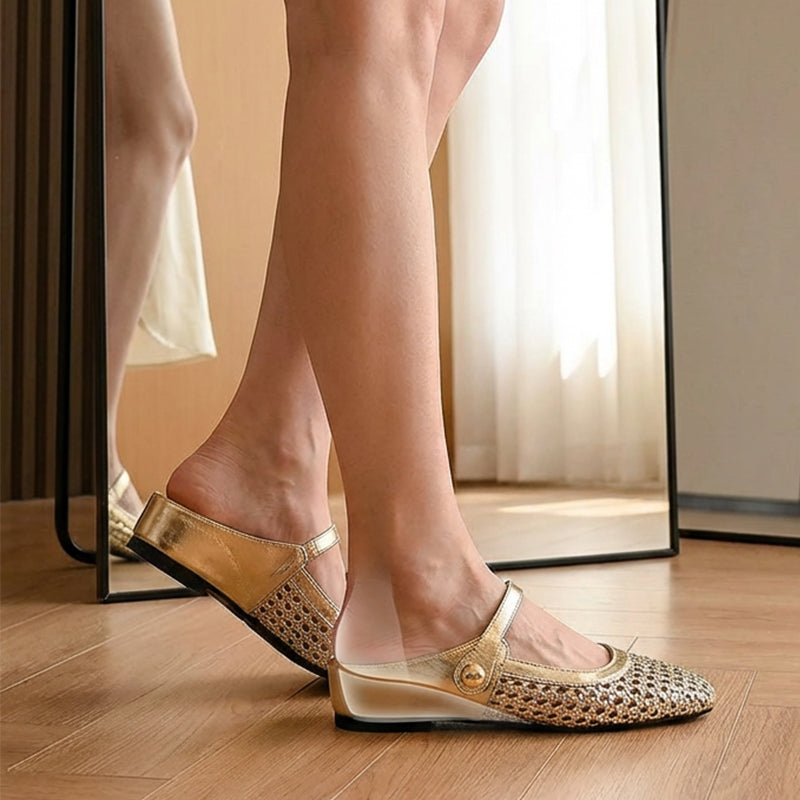 👡 Mules Mary Jane Tejidos de Punta Cuadrada para Mujer – Estilo Elegante y Comodidad Todo el Día ✨💖