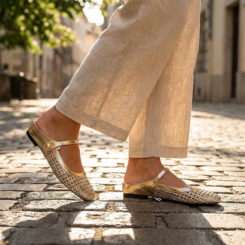 👡 Mules Mary Jane Tejidos de Punta Cuadrada para Mujer – Estilo Elegante y Comodidad Todo el Día ✨💖