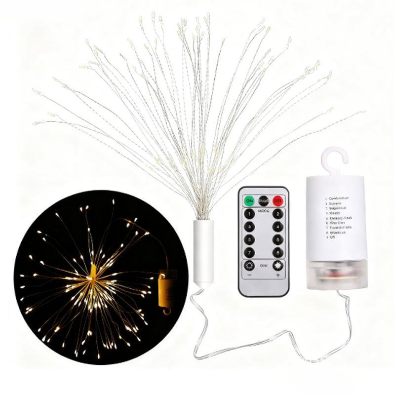 🌟 Cadena de Luces Solares de Fuegos Artificiales para Jardín y Fiestas – Ilumina tu Espacio con Brillo y Color 🎉✨
