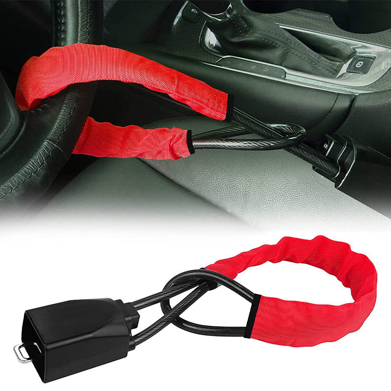 🛡️ Cuerda de Bloqueo para Volante de Coche – Seguridad Antirrobo y Protección Eficaz 🚗✨