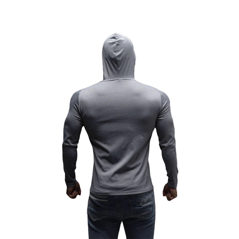 💪 Sudadera con Capucha de Manga Larga para Hombre – Tejido Elástico, Ideal para Fitness y Entrenamiento ✨👕