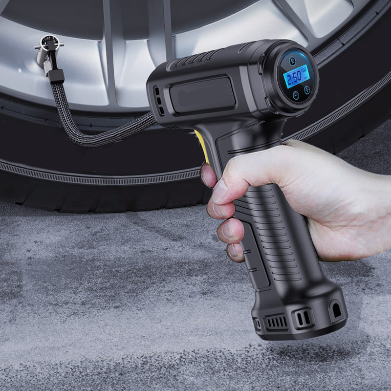 🚗 Compresor de Aire Portátil Inalámbrico – Pantalla Digital y Inflado Rápido para Autos, Bicicletas y Más ✨🔋